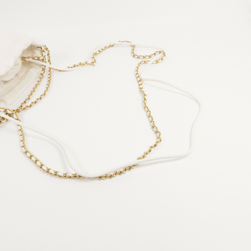 CHANEL 牛皮皮革Mini 22金扣手挽肩背兩用袋-4