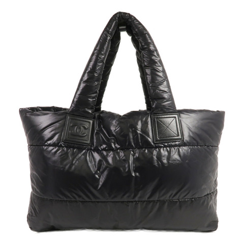 CHANEL 尼龍Coco Cocoon Large銀扣手挽袋