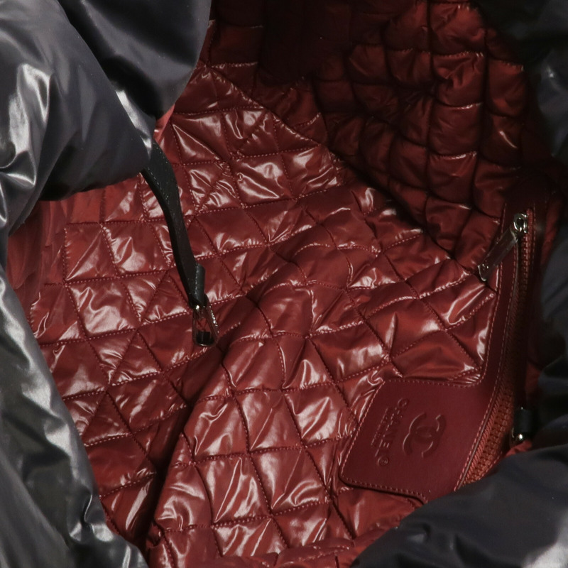CHANEL 尼龍Coco Cocoon Large銀扣手挽袋-9