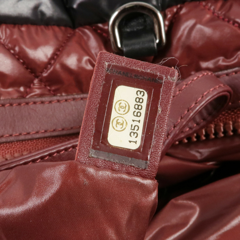 CHANEL 尼龍Coco Cocoon Large銀扣手挽袋-12