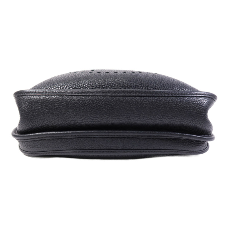 HERMES Clemence皮革Evelyne PM金扣肩背袋Noir-3