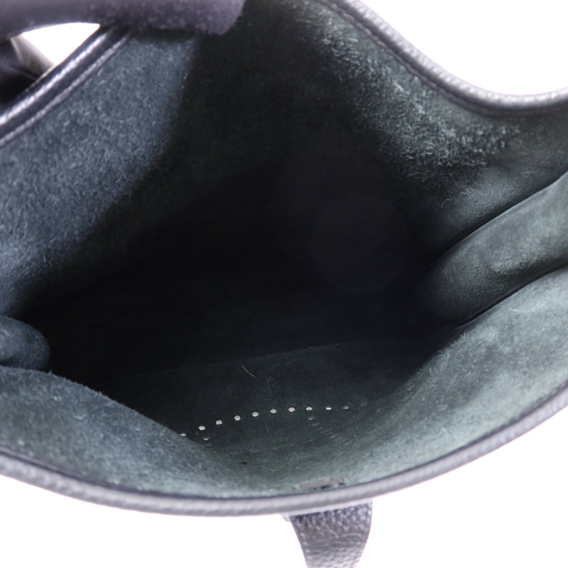 HERMES Clemence皮革Evelyne PM金扣肩背袋Noir-12