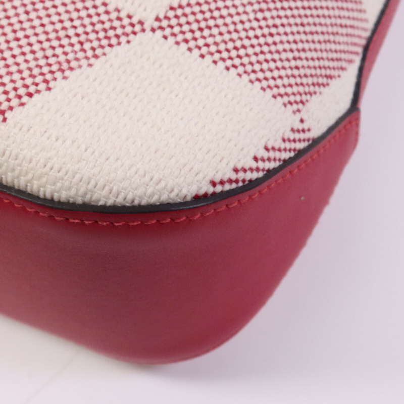 HERMES Toile H帆布Biais 27手挽肩背兩用袋Framboise-6