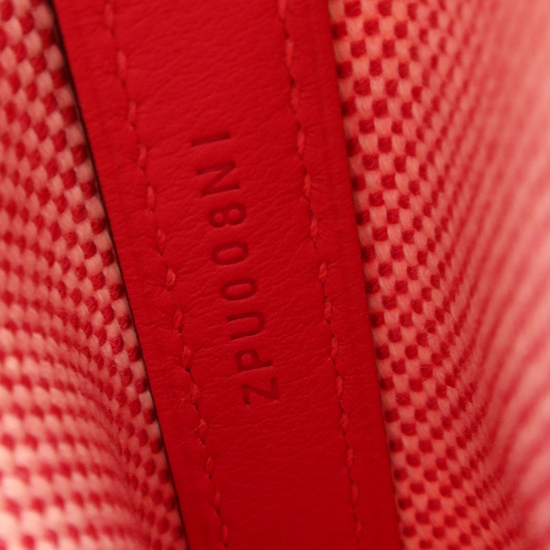 HERMES Toile H帆布Biais 27手挽肩背兩用袋Framboise-11