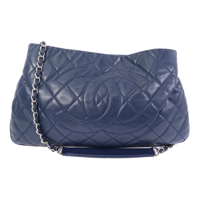 CHANEL 牛皮皮革Chain Shoulder Bag銀扣鏈帶肩背袋-0