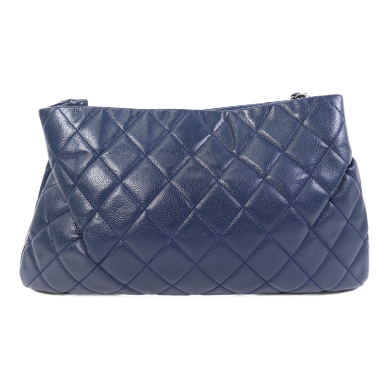 CHANEL 牛皮皮革Chain Shoulder Bag銀扣鏈帶肩背袋-1