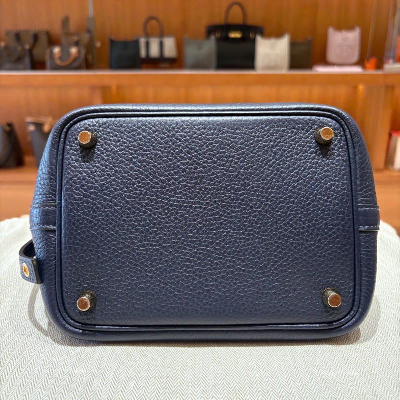 【午夜藍金扣、人氣百搭款】Hermès Picotin 18 手提包|TC皮革|U刻2022+原廠配件-4