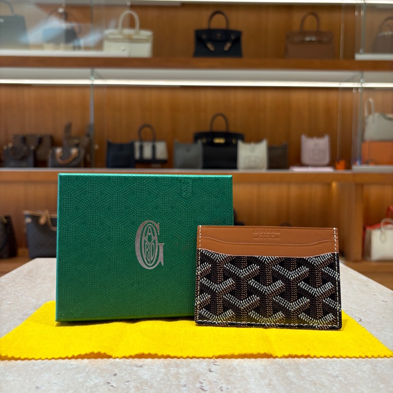 【黑棕配色、簡約實用】Goyard St. Sulpice 卡夾｜經典帆布皮革｜附原盒原布-0