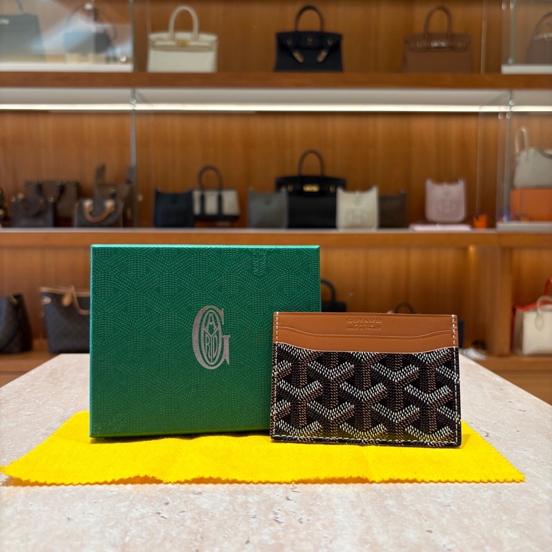 【黑棕配色、簡約實用】Goyard St. Sulpice 卡夾｜經典帆布皮革｜附原盒原布-1