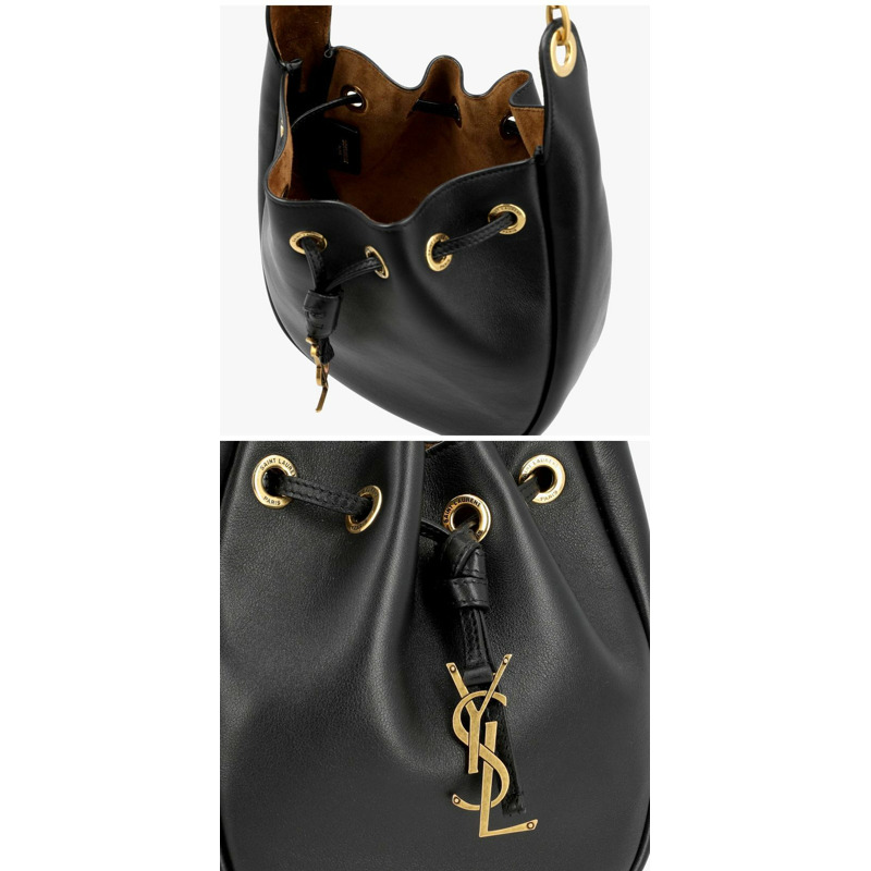 SAINT LAURENT Cassandra Monogram Suppl 金鍊水桶單肩包 840888 AAFC0 1113-7