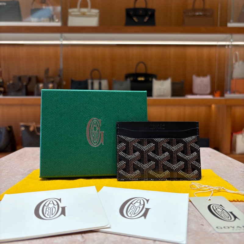 【百搭黑皮、時尚極簡首選】Goyard St. Sulpice 卡夾|黑色帆布皮革|附原盒原卡-0