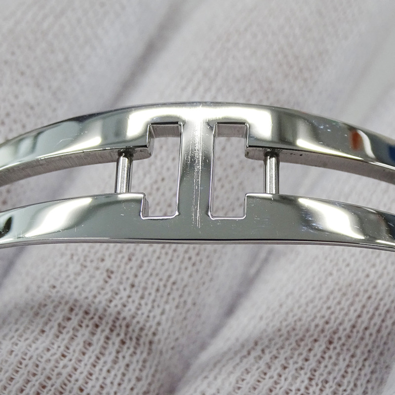 香奈兒女士絎縫石英腕錶,QZ系列不鏽鋼錶殼,H0009,銀/黑色方形錶盤,拋光處理-8