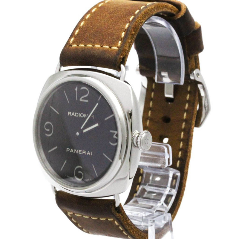 沛納海 Radiomir Base 訂製款鑲鑽精鋼男士腕錶 PAM00210 拋光-1