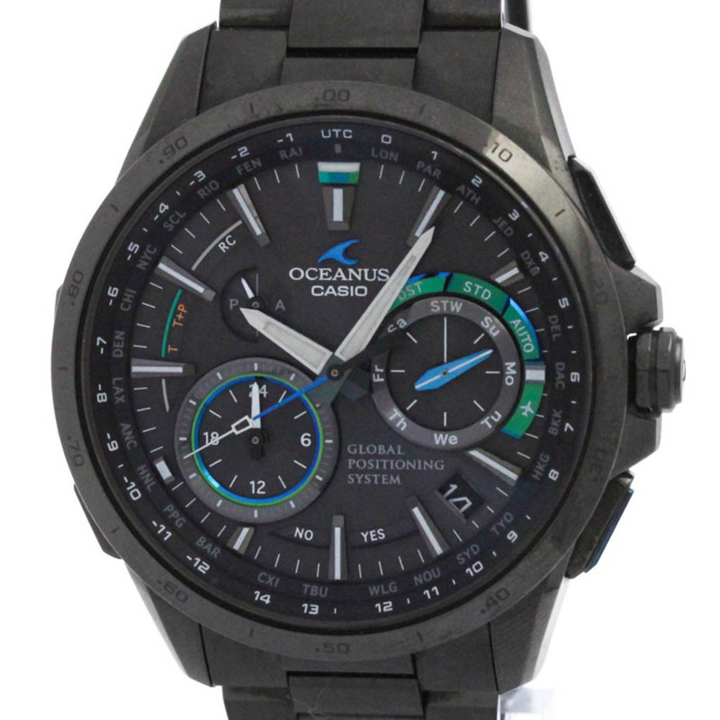 卡西歐 Oceanus 電波控制太陽能鈦金屬男士手錶 OCW-G1000B-1A3JF-0