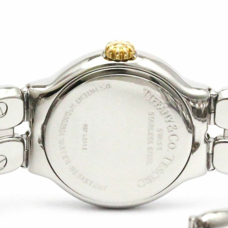 蒂芬妮 Tesoro 18K 金鋼石英女士腕錶 L0112 拋光-5