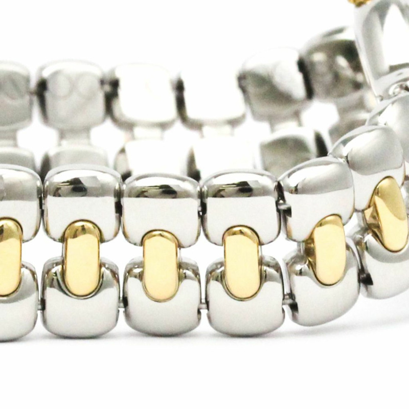 蒂芬妮 Tesoro 18K 金鋼石英女士腕錶 L0112 拋光-6