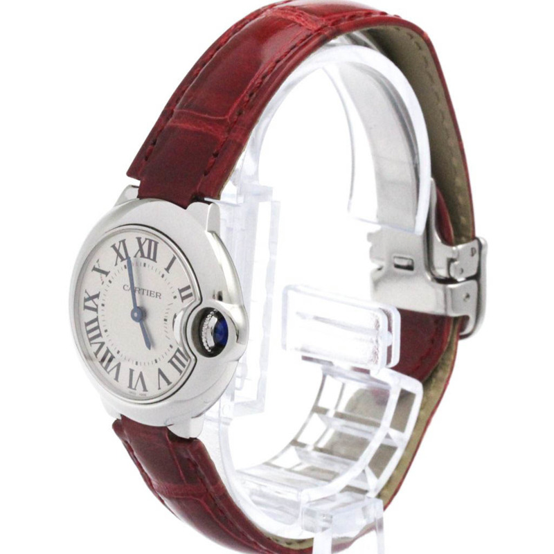 卡地亞 Ballon Bleu SM 精鋼皮革石英女士腕錶 W69018Z4-1