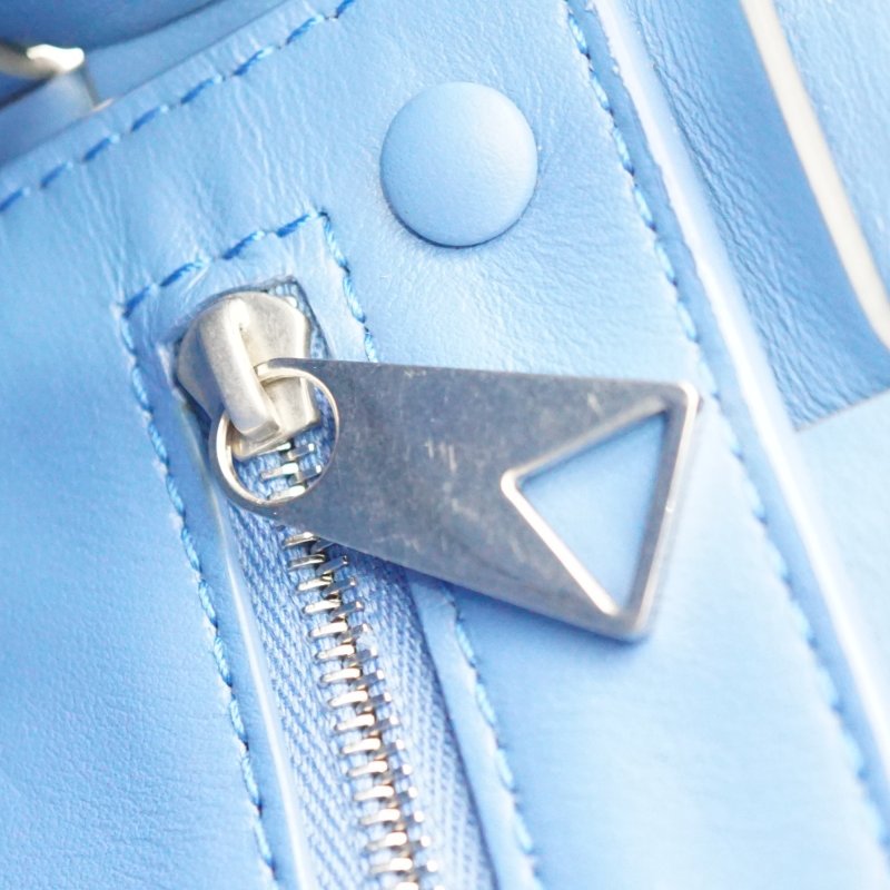 BV Bottega Veneta 灰色小羊皮編織掀蓋斜背包-14