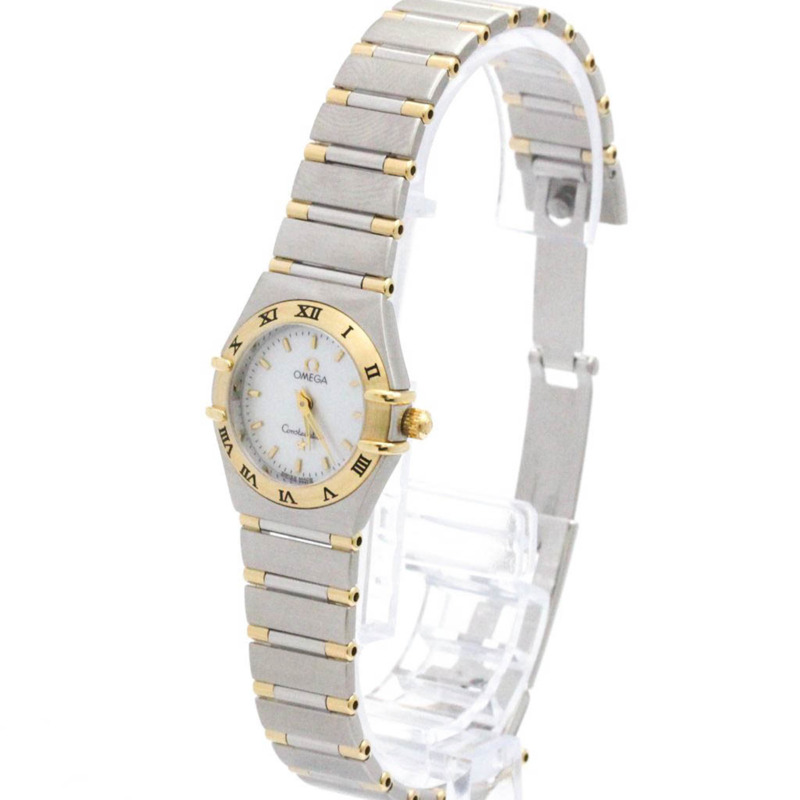 歐米茄星座系列珍珠母貝18K金精鋼女錶1362.70拋光款-1