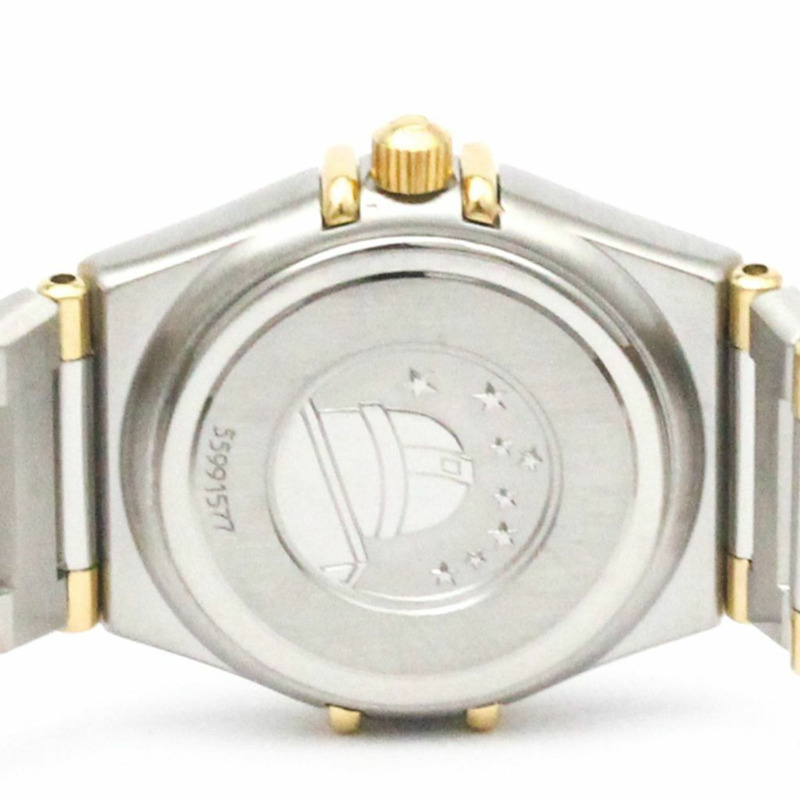 歐米茄星座系列珍珠母貝18K金精鋼女錶1362.70拋光款-5