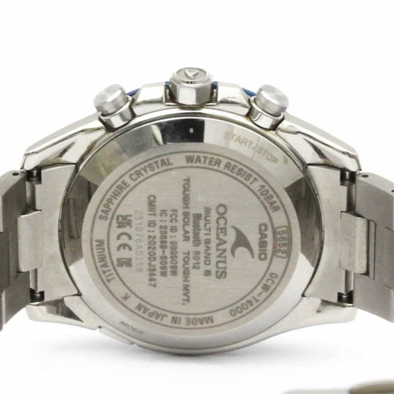 卡西歐 Oceanus 電波控制太陽能鈦金屬男士手錶 OCW-T4000D-1AJF-6