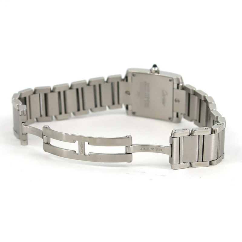 卡地亞 Tank Française SM W51008Q3 不鏽鋼石英錶-6