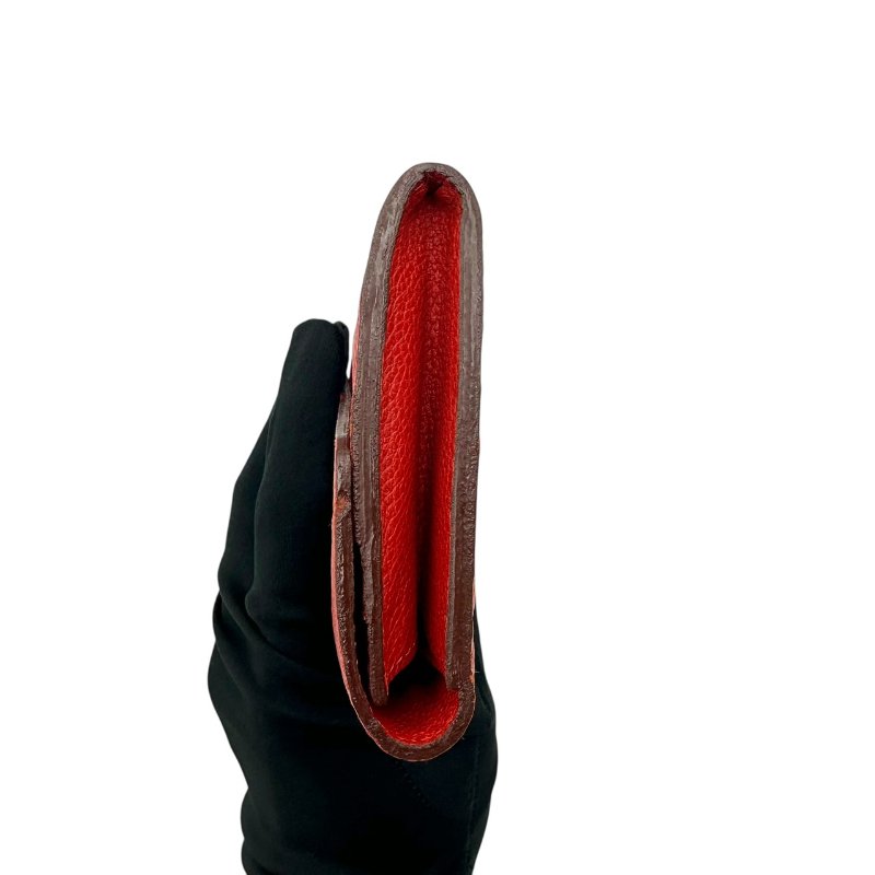 【美收精品】LV 紅色老花長夾 C-24【隔月月中將轉賣至日本 上架期限30天】-4