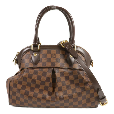 LOUIS VUITTON Damier Trevi PM金扣手挽肩背兩用袋