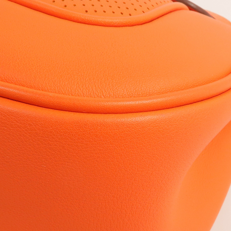 HERMES Swift皮革Berline Mini銀扣肩背袋-5