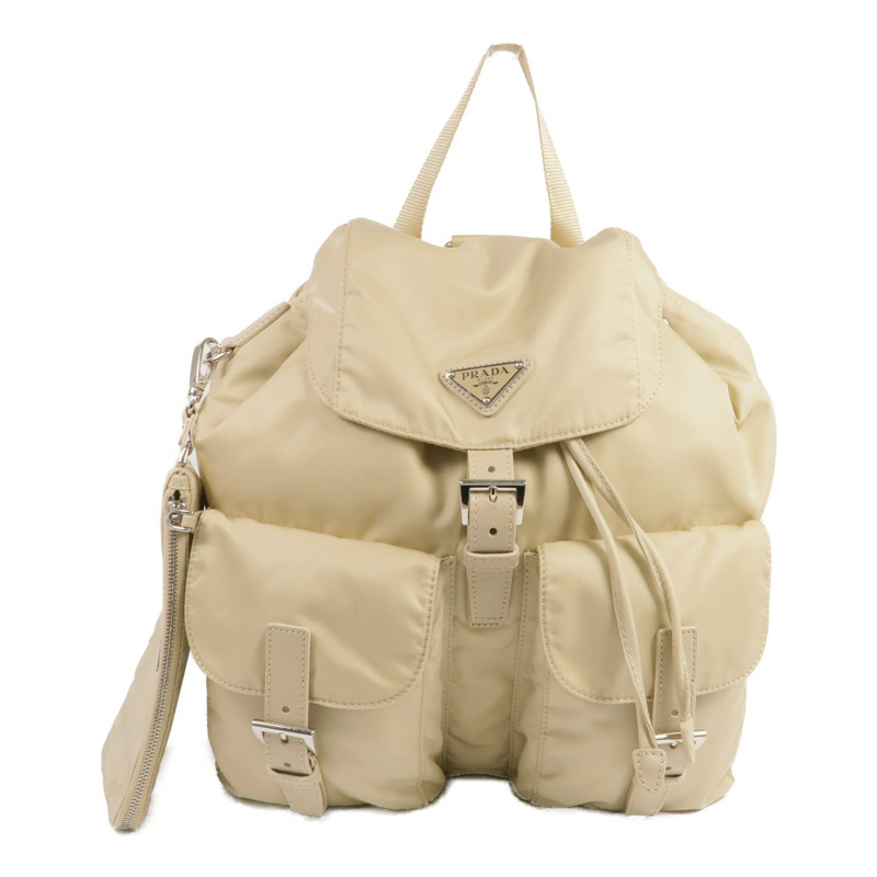 PRADA 尼龍Backpack銀扣背包-0