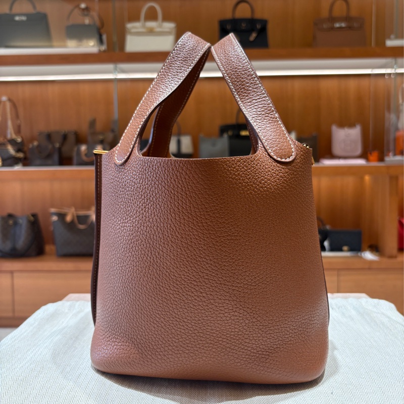 【穩重棕色、金扣百搭耐看】Hermès Picotin 18 手提包｜棕色金扣｜Y刻 2020年份-2