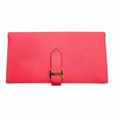 【美收精品】HERMES T刻粉色中夾 C-27【隔月月中將轉賣至日本 上架期限30天】
