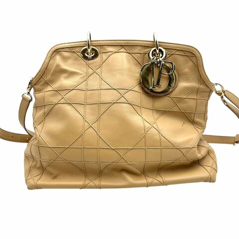 【美收精品】DIOR 米色手提包 C-31【隔月月中將轉賣至日本 上架期限30天】