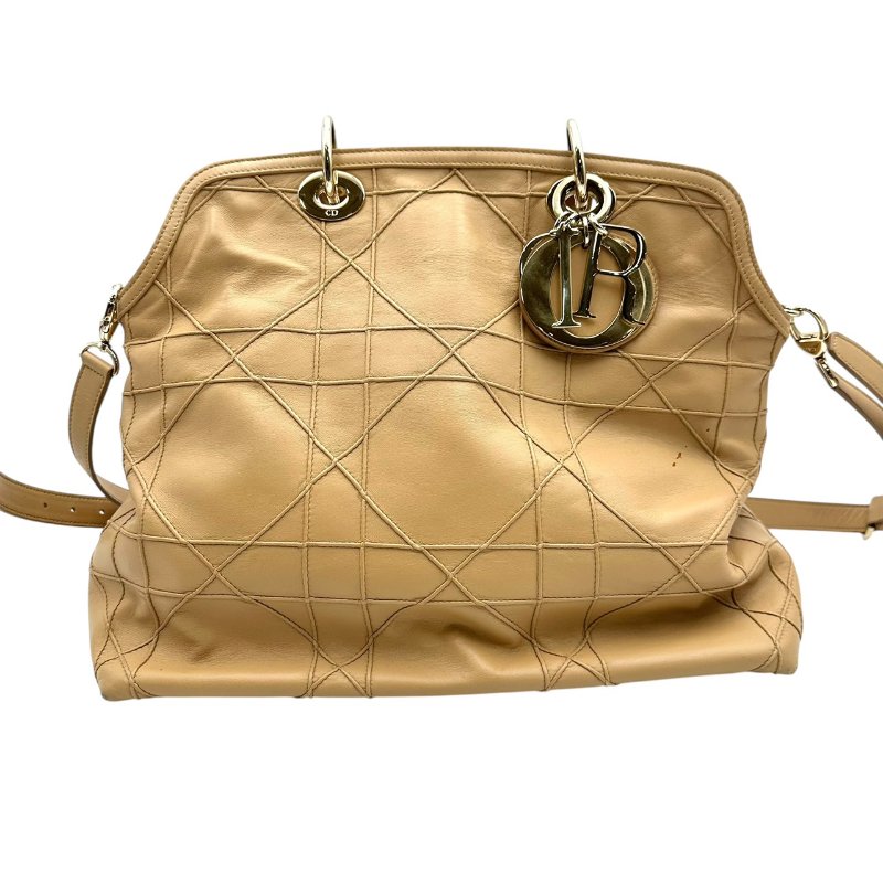【美收精品】DIOR 米色手提包 C-31【隔月月中將轉賣至日本 上架期限30天】-0