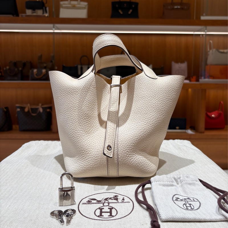 【奶昔白人氣爆棚、氣質首選銀扣】Hermès Picotin 18 手提包|奶昔白銀扣|Z刻 2021年份-2