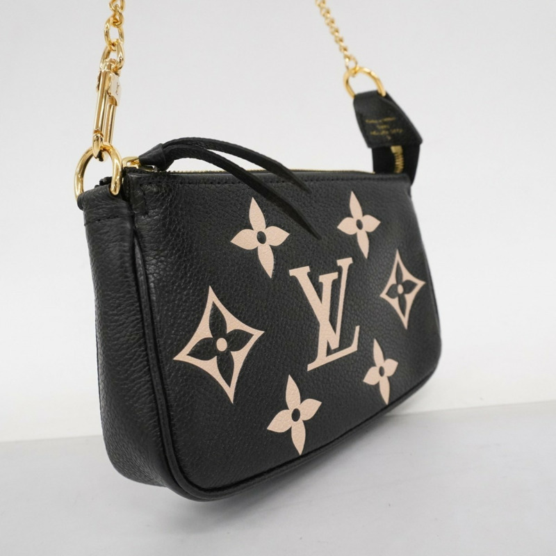 路易威登 Monogram Empreinte 雙色迷你手拿包配件 M80732 黑色/米色 女式-1