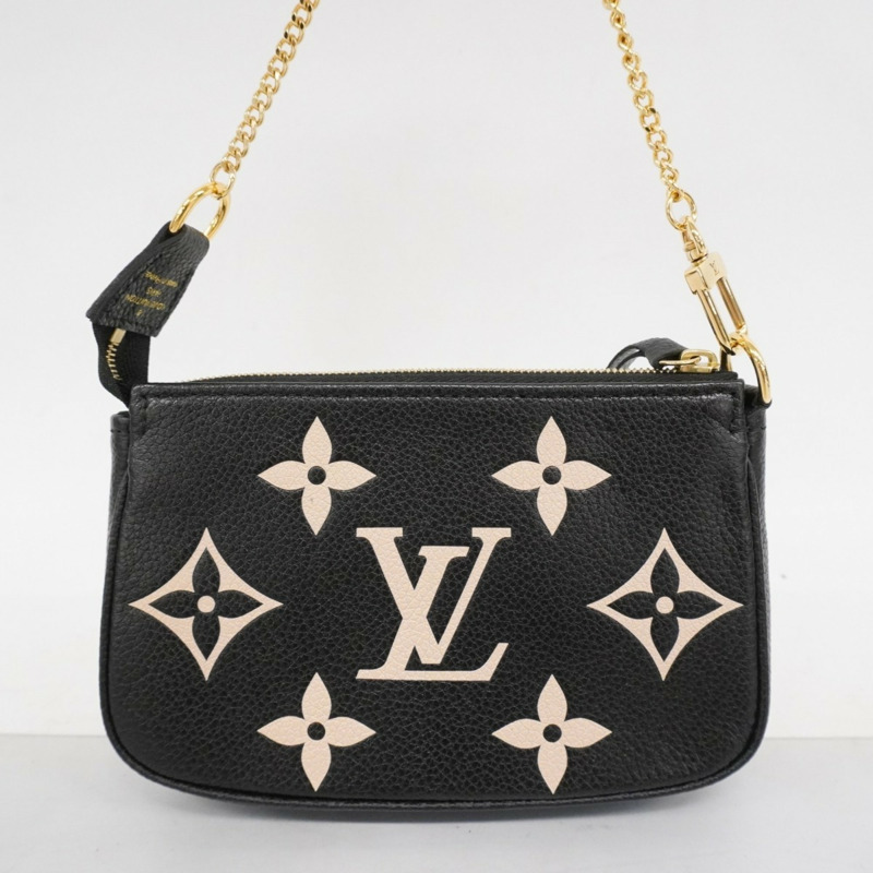 路易威登 Monogram Empreinte 雙色迷你手拿包配件 M80732 黑色/米色 女式-6