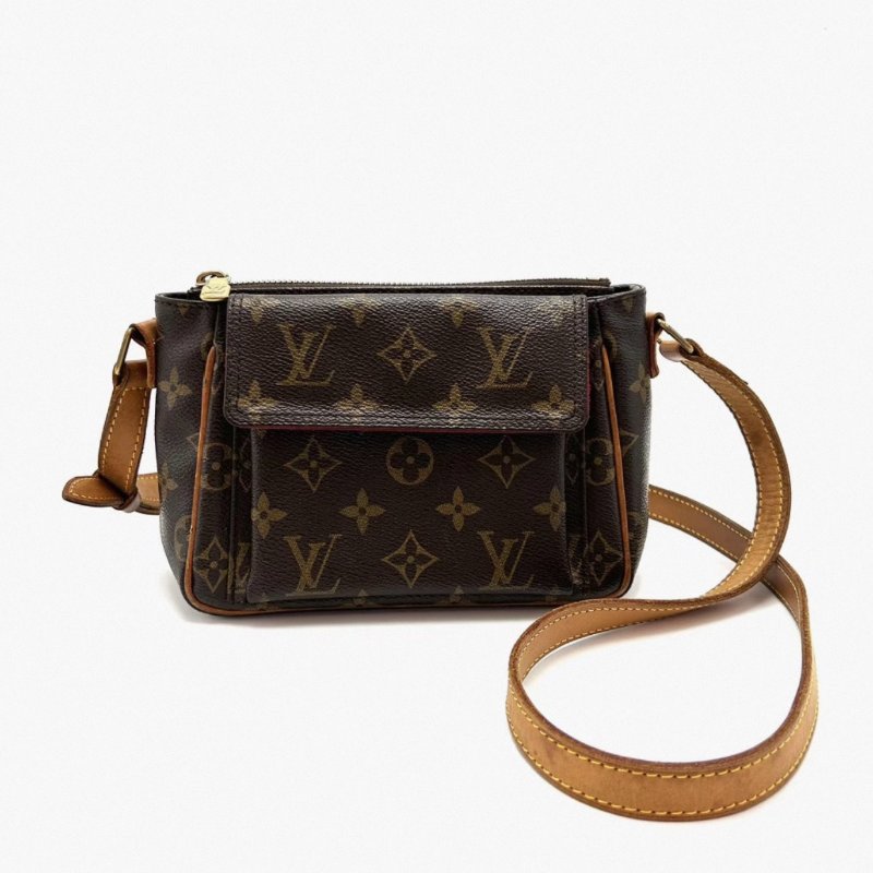 ️LV 經典老花肩背豆腐包 28*13*9 98新配件塵袋-1