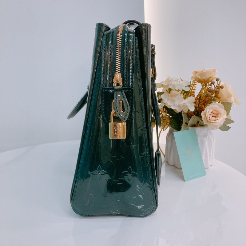 MS0399 Louis Vuitton 路易威登 梅爾羅斯 漆皮 金扣 手提包 M93756 Melrose Avenue Handbag Verris Skin Bleu Nuit x GHW-3