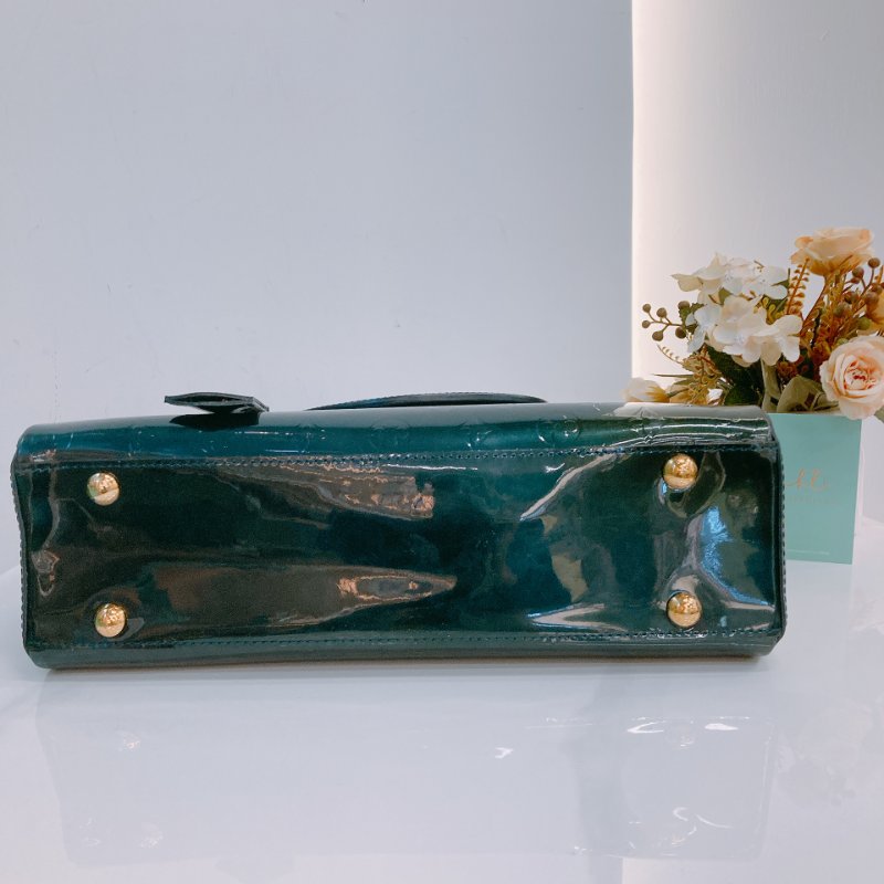 MS0399 Louis Vuitton 路易威登 梅爾羅斯 漆皮 金扣 手提包 M93756 Melrose Avenue Handbag Verris Skin Bleu Nuit x GHW-4