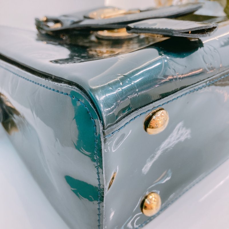 MS0399 Louis Vuitton 路易威登 梅爾羅斯 漆皮 金扣 手提包 M93756 Melrose Avenue Handbag Verris Skin Bleu Nuit x GHW-5