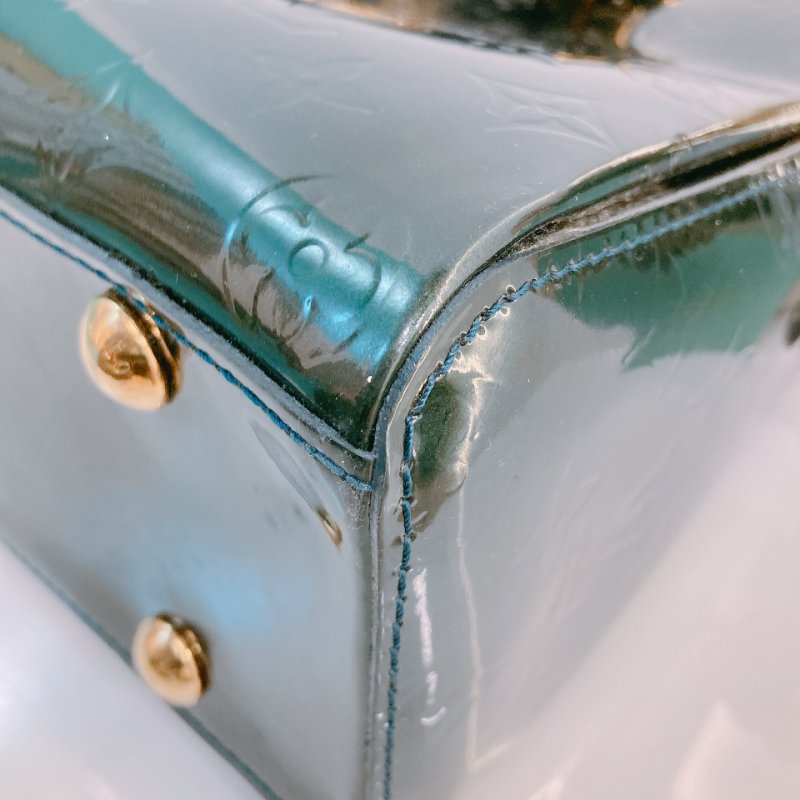 MS0399 Louis Vuitton 路易威登 梅爾羅斯 漆皮 金扣 手提包 M93756 Melrose Avenue Handbag Verris Skin Bleu Nuit x GHW-6