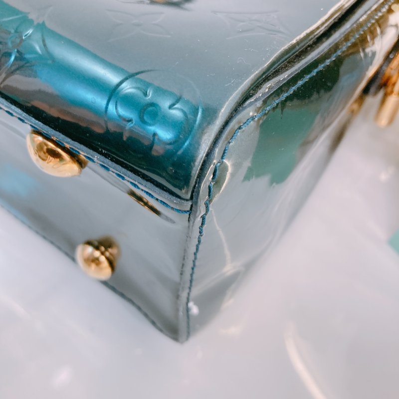 MS0399 Louis Vuitton 路易威登 梅爾羅斯 漆皮 金扣 手提包 M93756 Melrose Avenue Handbag Verris Skin Bleu Nuit x GHW-7