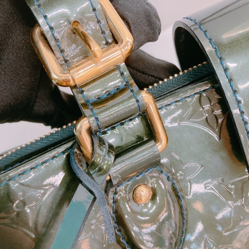 MS0399 Louis Vuitton 路易威登 梅爾羅斯 漆皮 金扣 手提包 M93756 Melrose Avenue Handbag Verris Skin Bleu Nuit x GHW-10