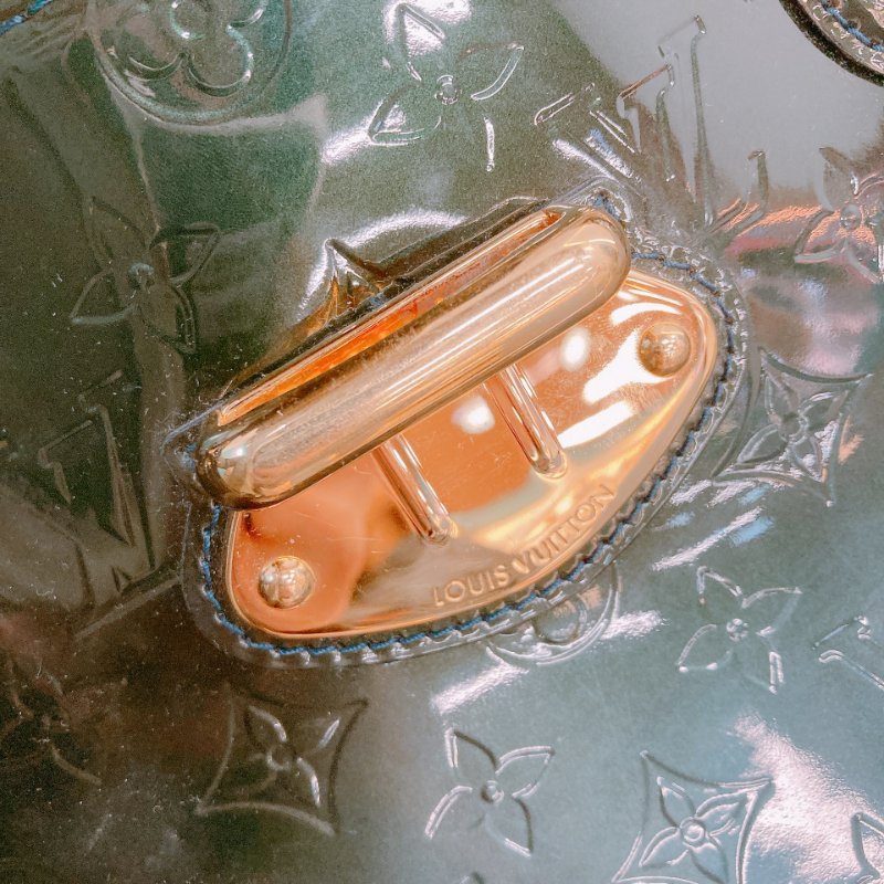 MS0399 Louis Vuitton 路易威登 梅爾羅斯 漆皮 金扣 手提包 M93756 Melrose Avenue Handbag Verris Skin Bleu Nuit x GHW-12