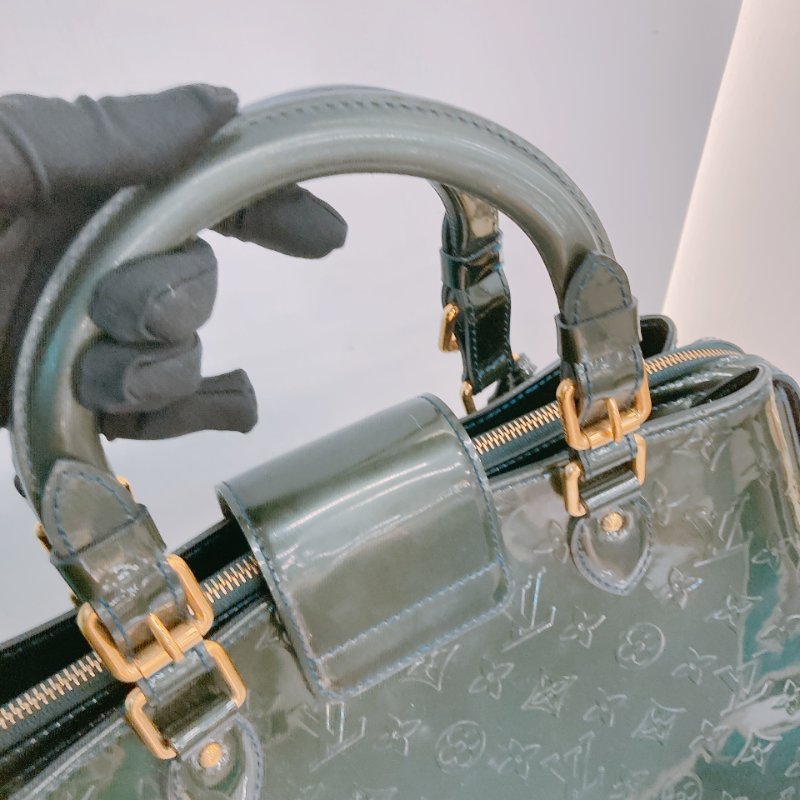 MS0399 Louis Vuitton 路易威登 梅爾羅斯 漆皮 金扣 手提包 M93756 Melrose Avenue Handbag Verris Skin Bleu Nuit x GHW-20