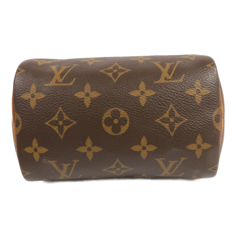 LOUIS VUITTON Monogram Nano Speedy金扣手挽肩背兩用袋棕色-3