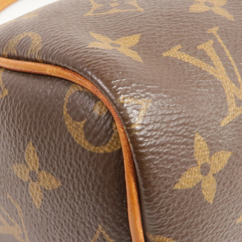 LOUIS VUITTON Monogram Nano Speedy金扣手挽肩背兩用袋棕色-6