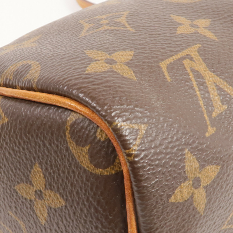 LOUIS VUITTON Monogram Nano Speedy金扣手挽肩背兩用袋棕色-8