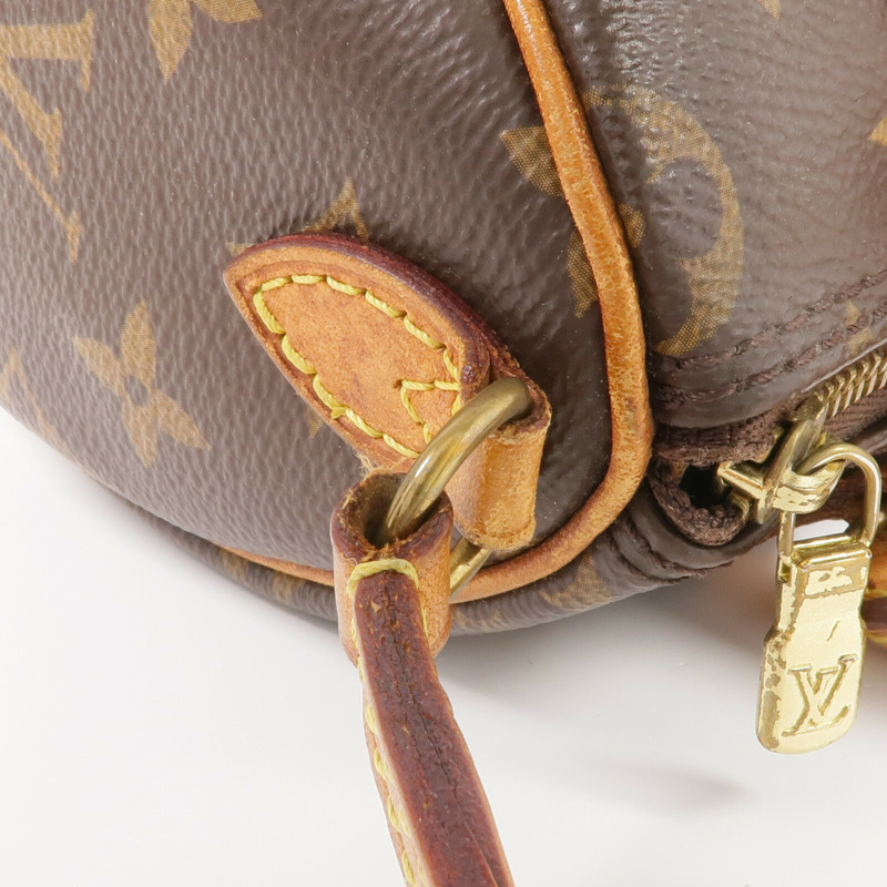 LOUIS VUITTON Monogram Nano Speedy金扣手挽肩背兩用袋棕色-10